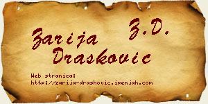 Zarija Drašković vizit kartica